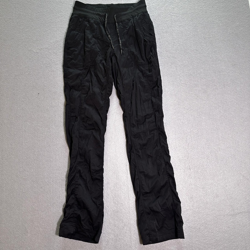 The North Face Track Pants Womens S Black Elastic Waist Hiking Zip Pocket Trail